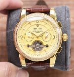 Replica Patek Philippe Geneve Tourbillon Diamond Watches Yellow Gold 41mm